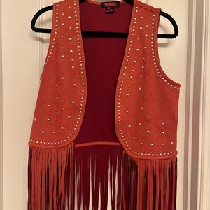 Fringe Vest with Studs